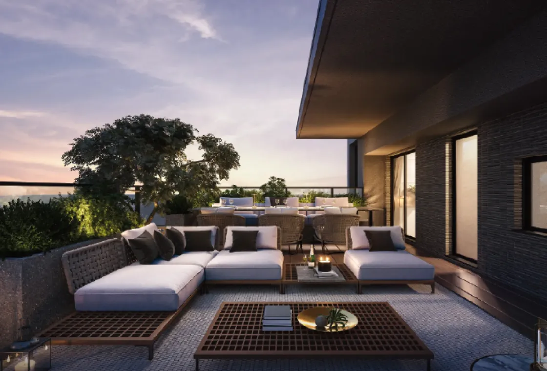 クリアな輝きがひときわ美しい、水平と垂直のラインを強調したグリッドデザイン。